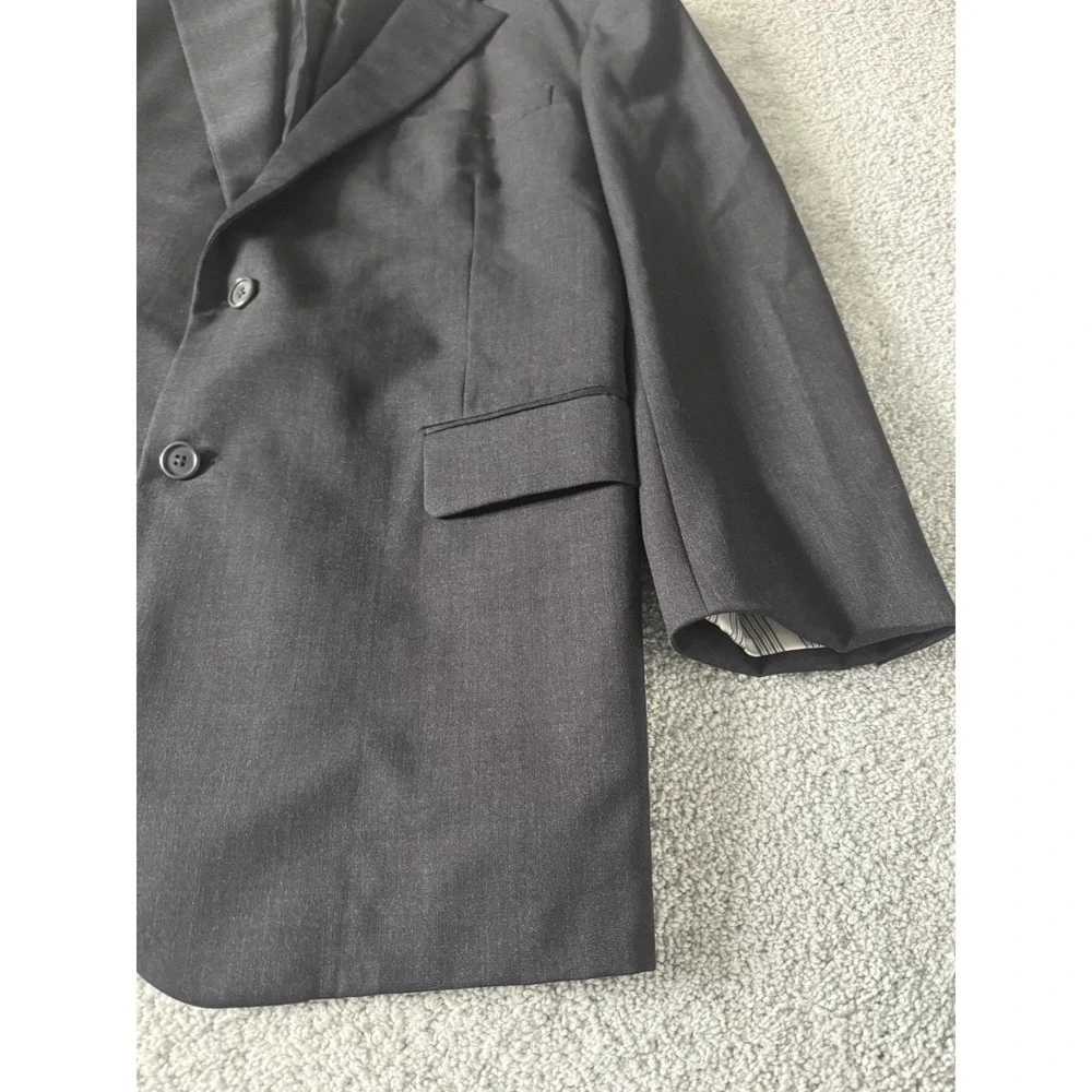 Brooks Brothers Blazer Mens 42R Dark Grey Madison Makers Wool 2‎ Button